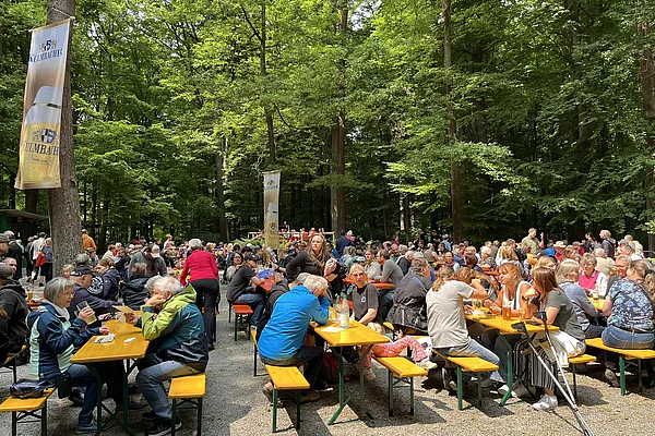 Besucher beim Waldfest